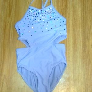 Girls purple justice swimsuit